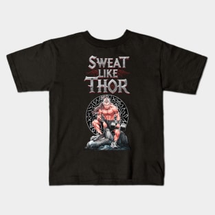 Thor's Sweat: Unleash the Power Within Kids T-Shirt